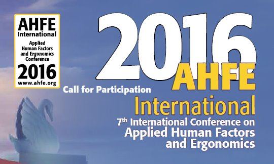 Smart Campus Facens participará do 7th International Conference on Applied Human Factors and Ergonomics (AHFE 2016) com cadeira no 4º Internacional Conference on the Human Side of Service Engineering