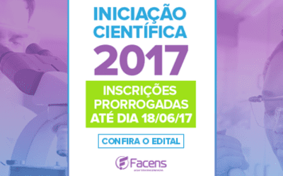 Inscrições abertas para Iniciação Científica 2017 | 2º Semestre